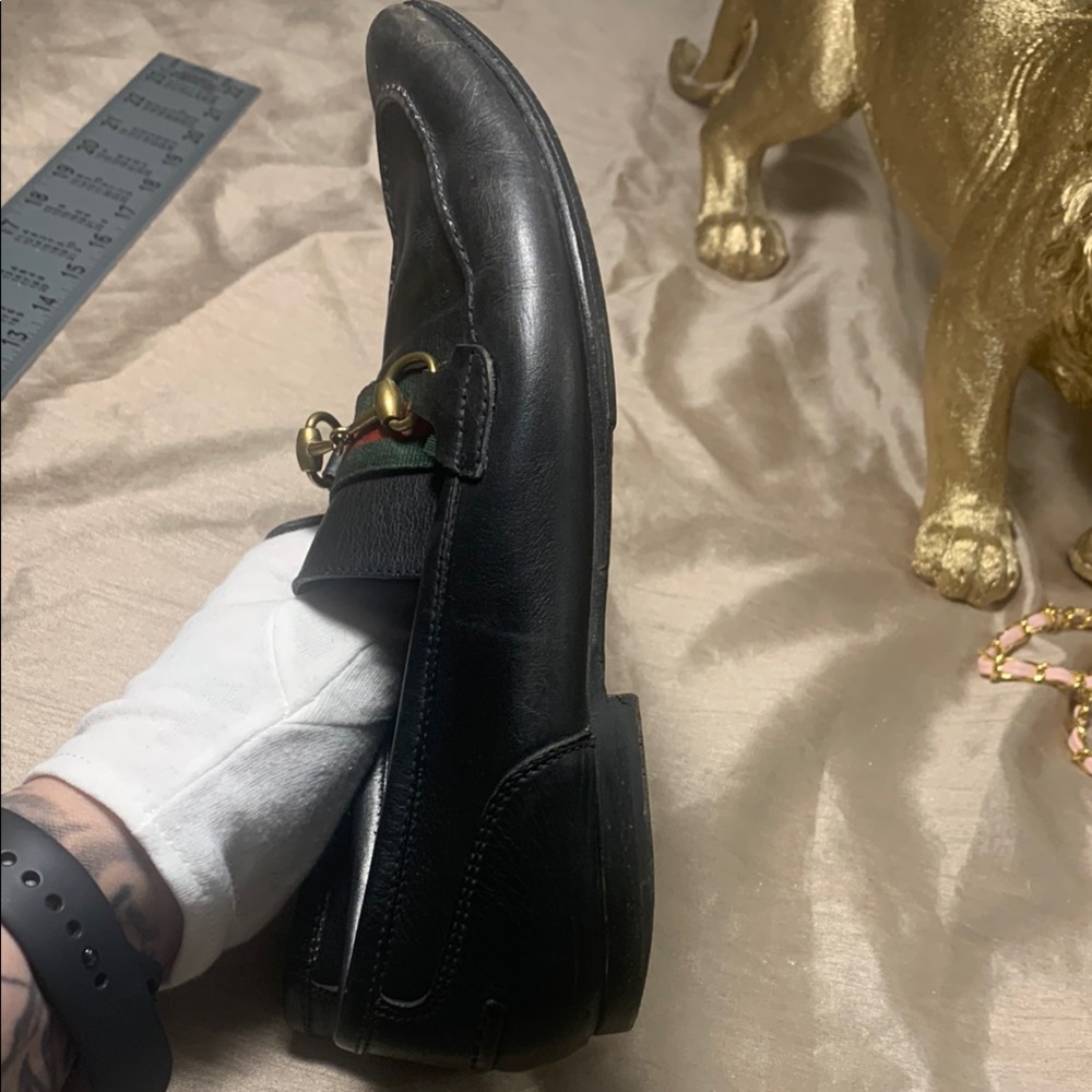 Gucci Black Leather Horsebit Loafers Vintage - Picture 4 of 9